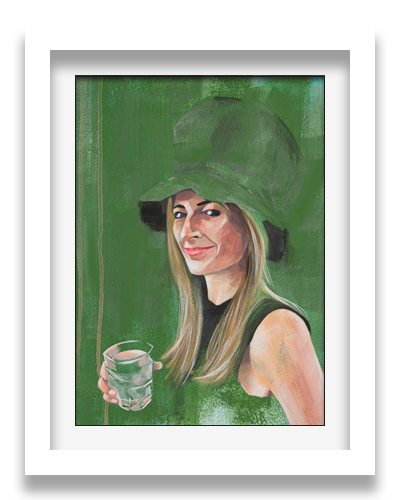 Painting, Portrait Green| Nicky Hall
