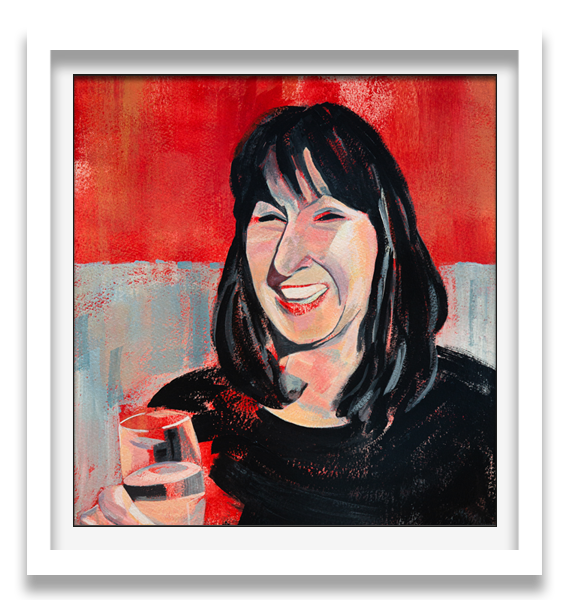 Painting, Portrait, Red and White | Nicky Hall
