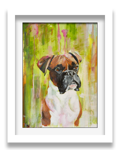 Painting, Ruby the Boxer | Nicky Hall Art