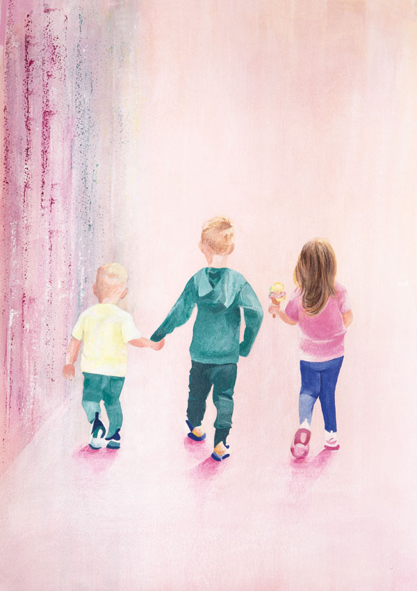 Painting, A Stroll with an Ice-cream | Nicky Hall Art