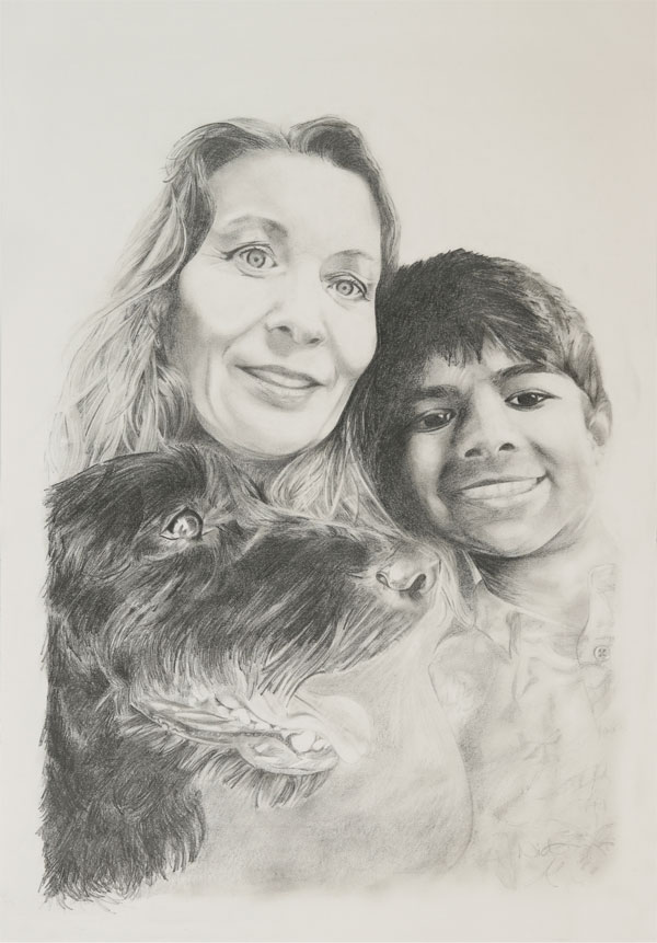 Painting, Family, portrait | Nicky Hall Art