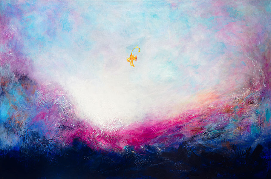 Painting, Landing at Wherever | Nicky Hall Art