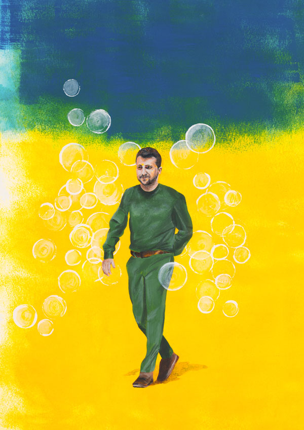 Painting, Volodymyr Zelensky | Nicky Hall Art